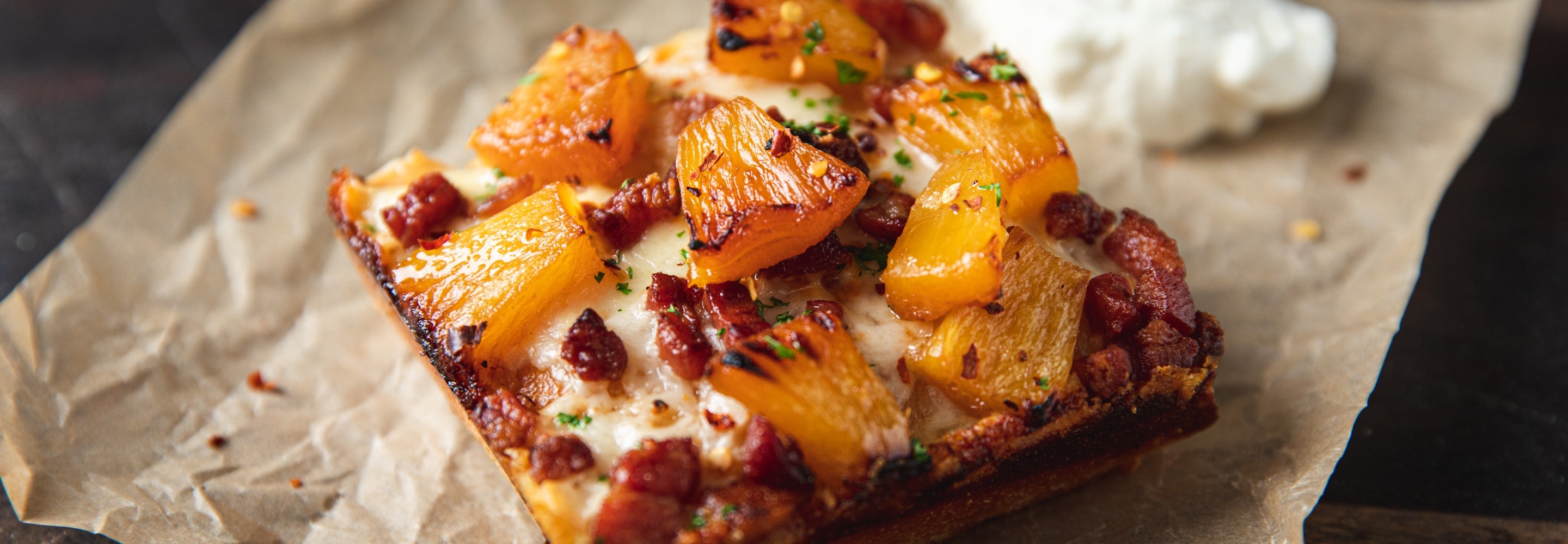 Pineapple & Pancetta Detroit Style Pizza Recipe | Gozney