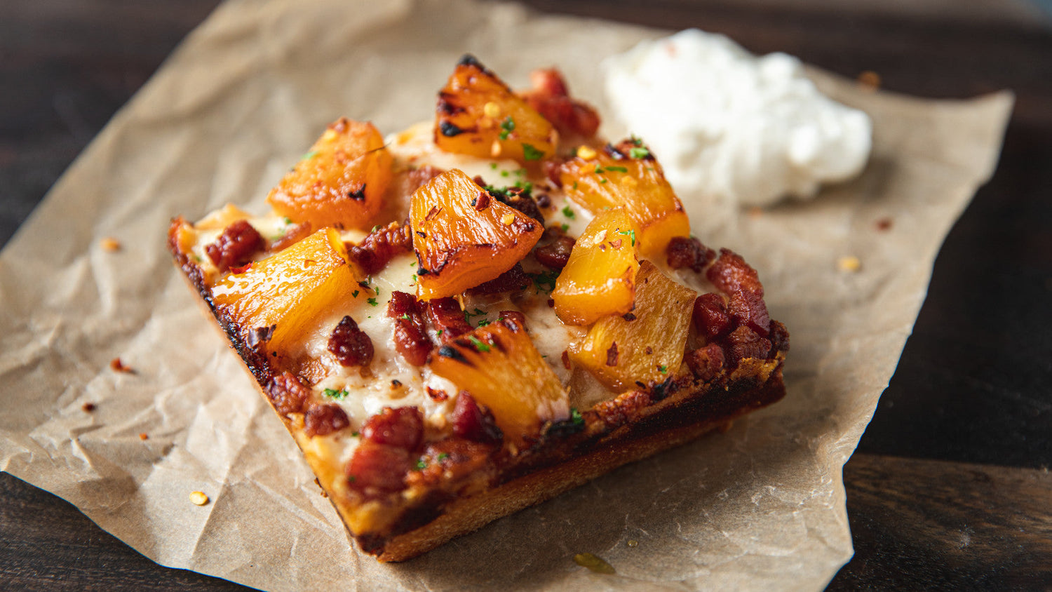 Pineapple Pizza - Hawaiian Pizza - Gozney . Roccbox recipe poster image