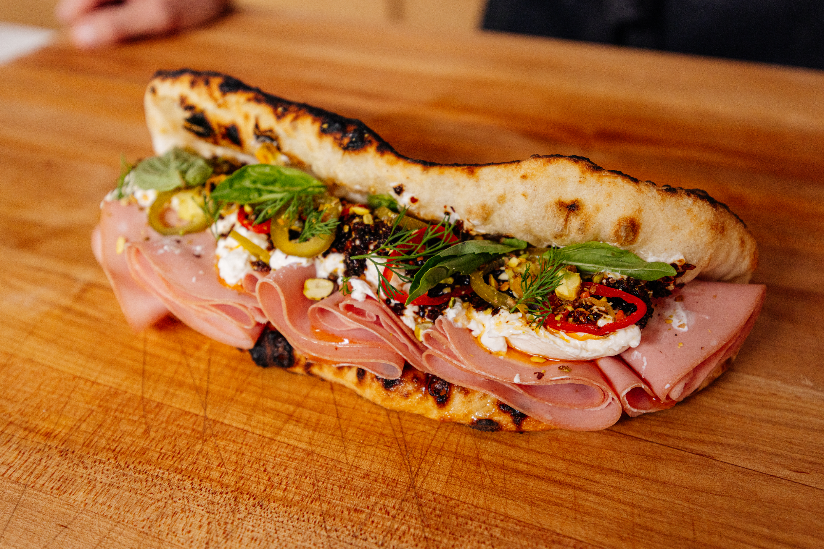Spicy Mortadella Flatbread Recipe | Gozney