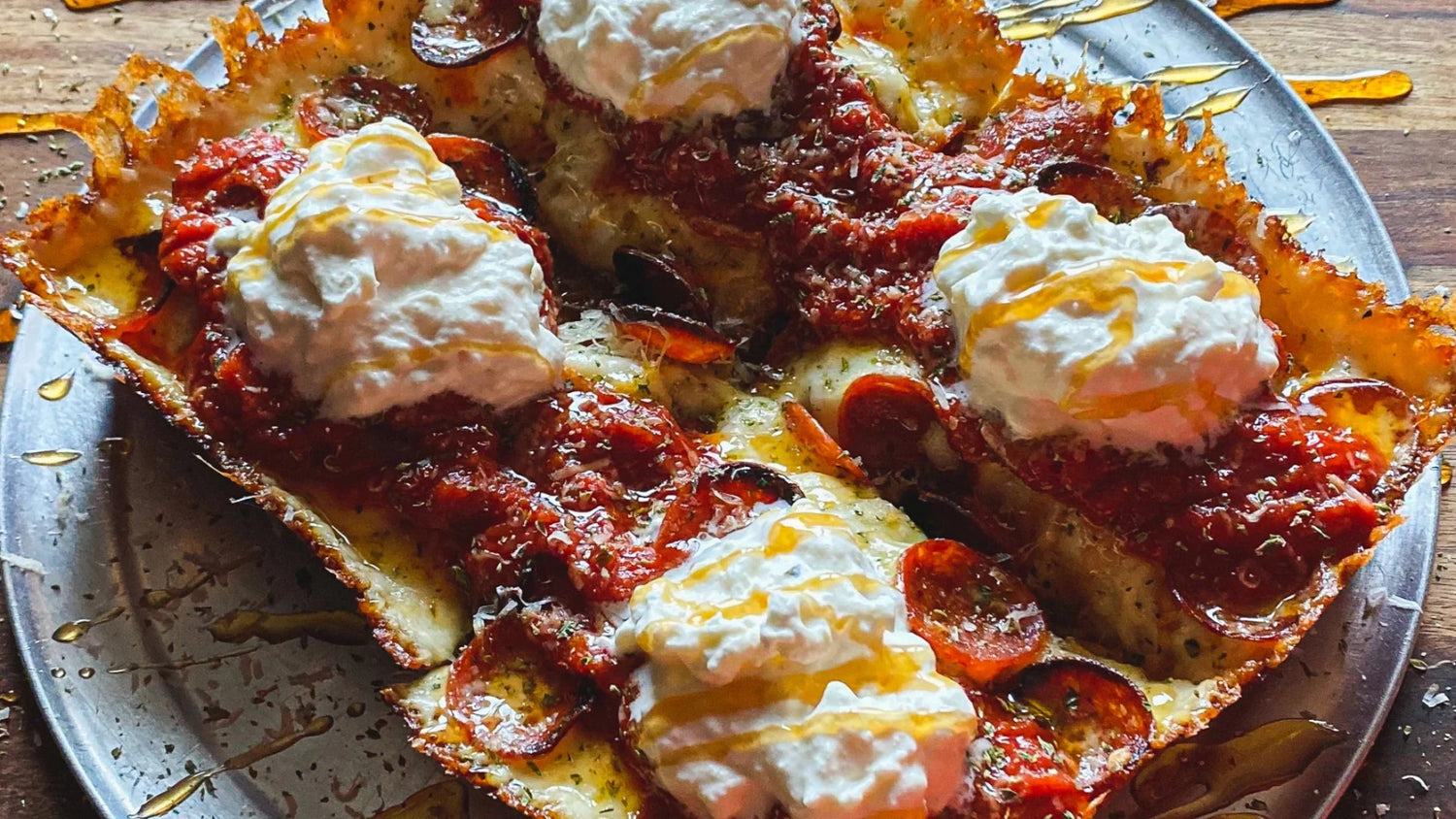 Detroit Style Pepperoni, Burrata & Hot Honey Pizza recipe poster image