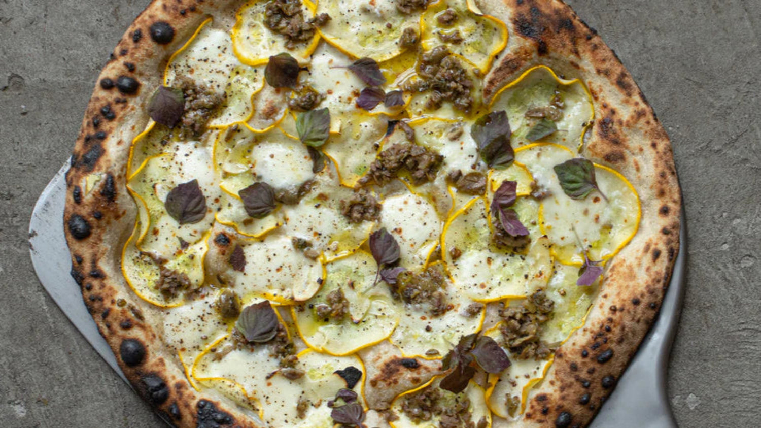 Summer Squash Pizza recipe poster image