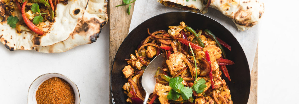 Charred Vegetable and Coconut Fajitas - Gozney . Roccbox recipe poster image
