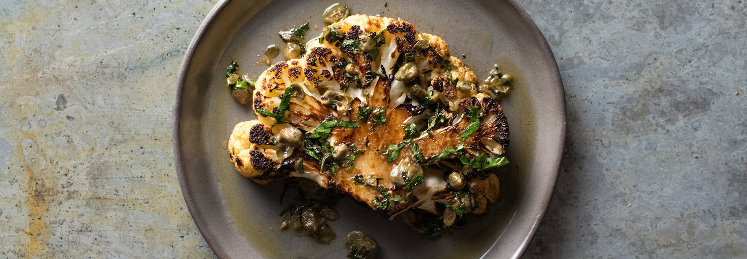 Cauliflower Steak - Gozney - Pizza Oven recipe poster image