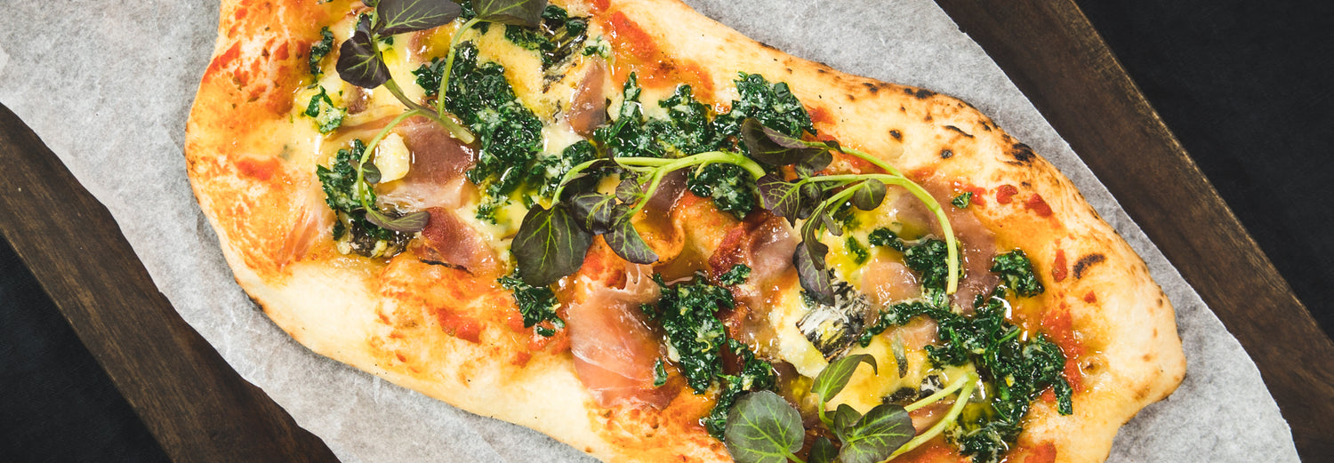 James Goldings’ Coppa and Salsa Verde Flatbread - Roccbox - Recipe recipe poster image