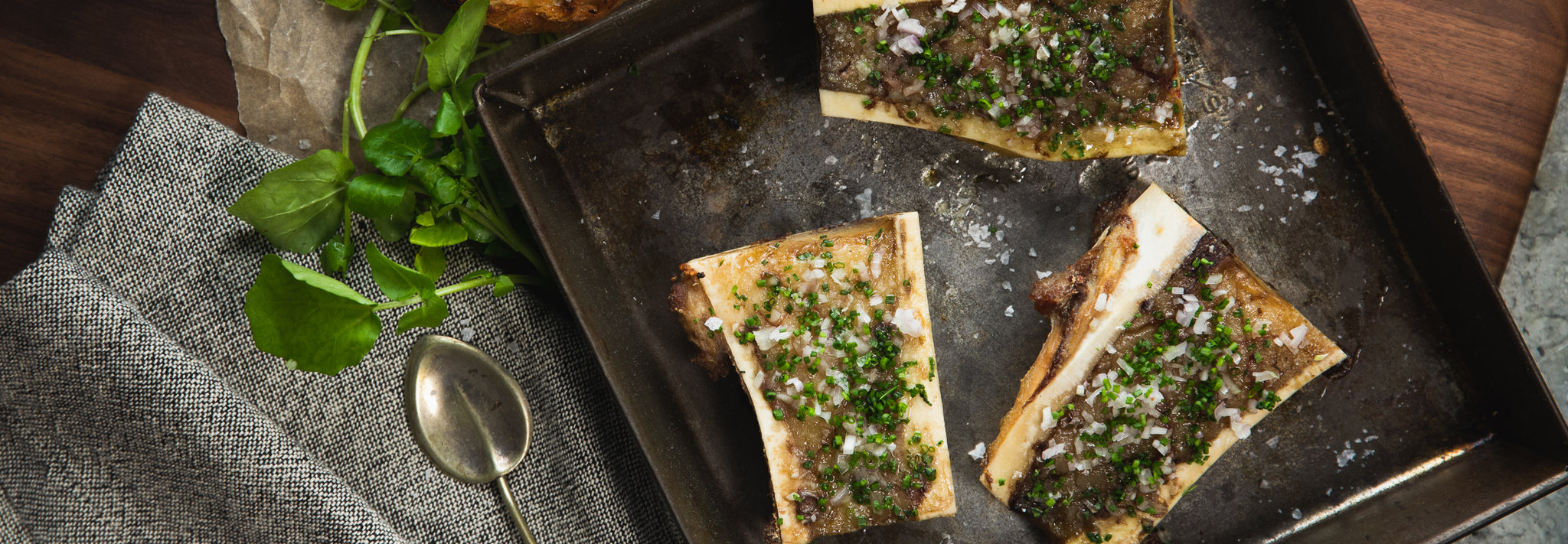 Roasted Bone Marrow with Chives & Shallots - Recipe - Roccbox