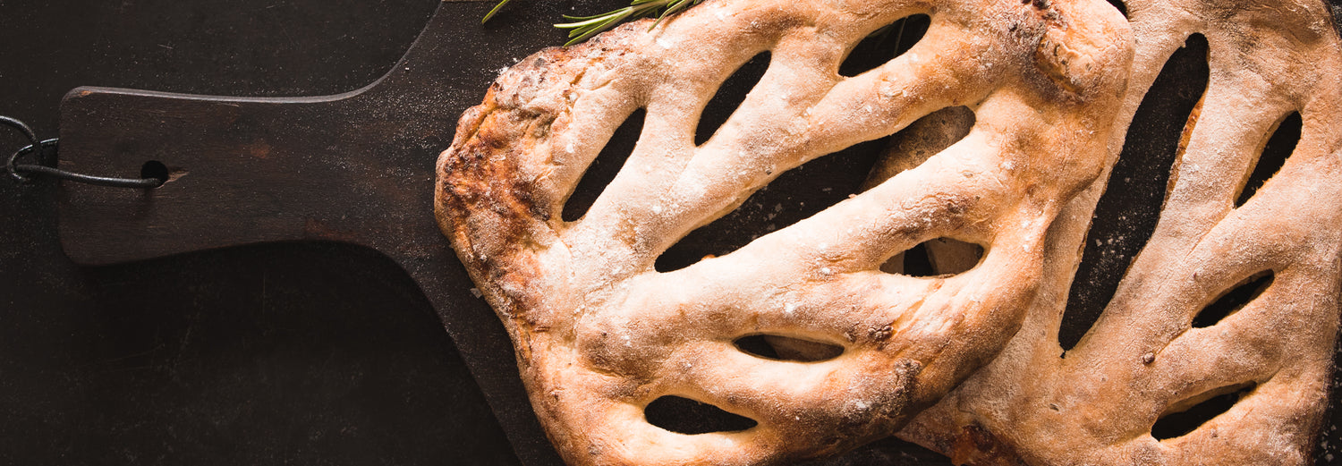 Rosemary, Red Onion & Pecorino Fougasse Recipe - Roccbox recipe poster image
