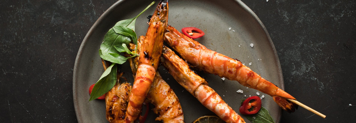 Sweet Chilli Prawn Skewers - Recipe - Gozney recipe poster image