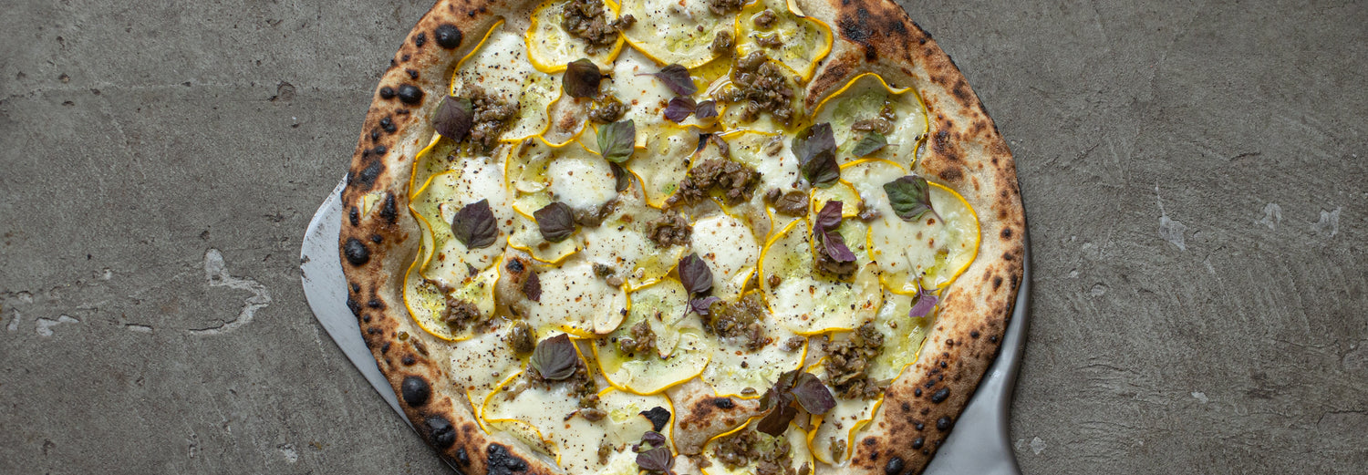 Summer Squash Pizza - Gozney . Roccbox