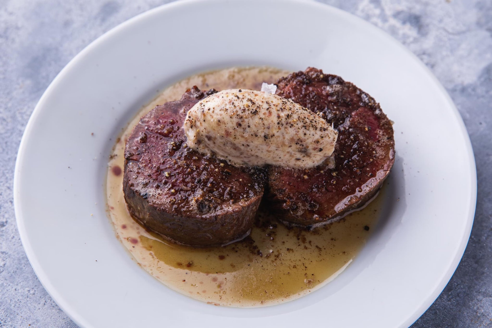 Filet Mignon with bone marrow butter