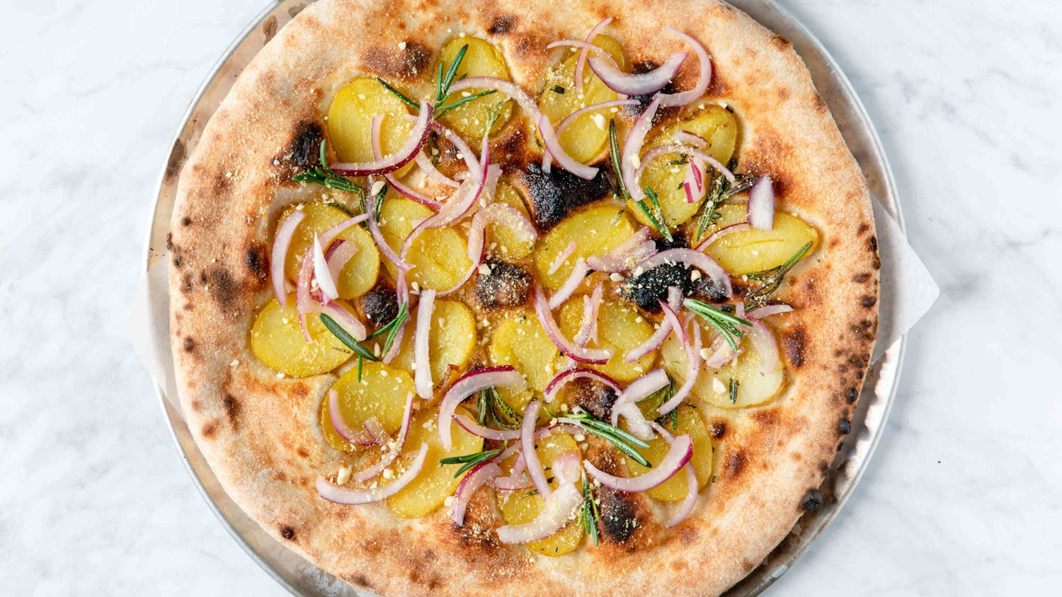 Pickled Onion, Rosemary & Potato Pizza Recipe - Gozney recipe poster image