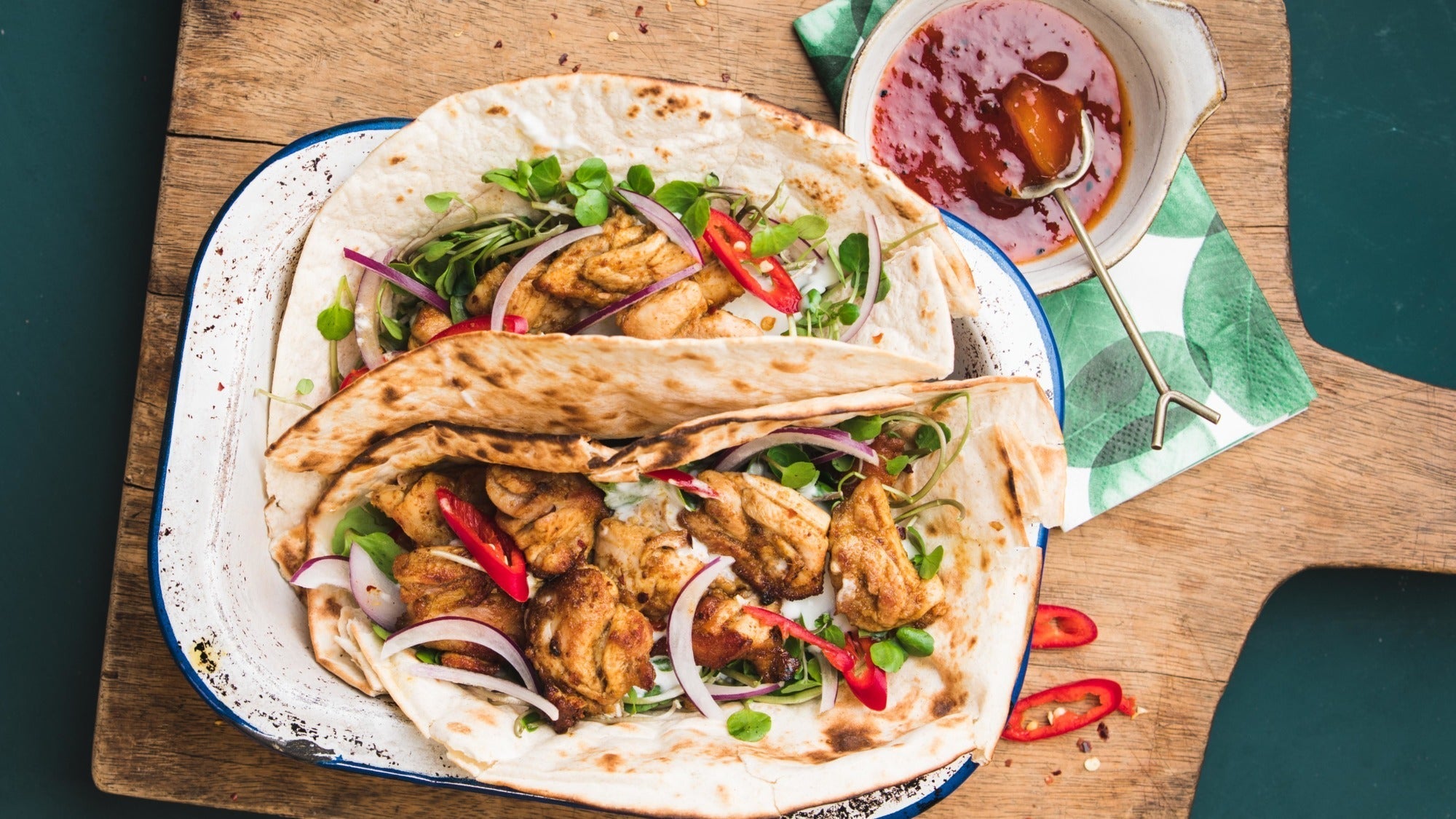 Chicken Roti Wrap Recipe | Pizza Oven Recipes | Gozney