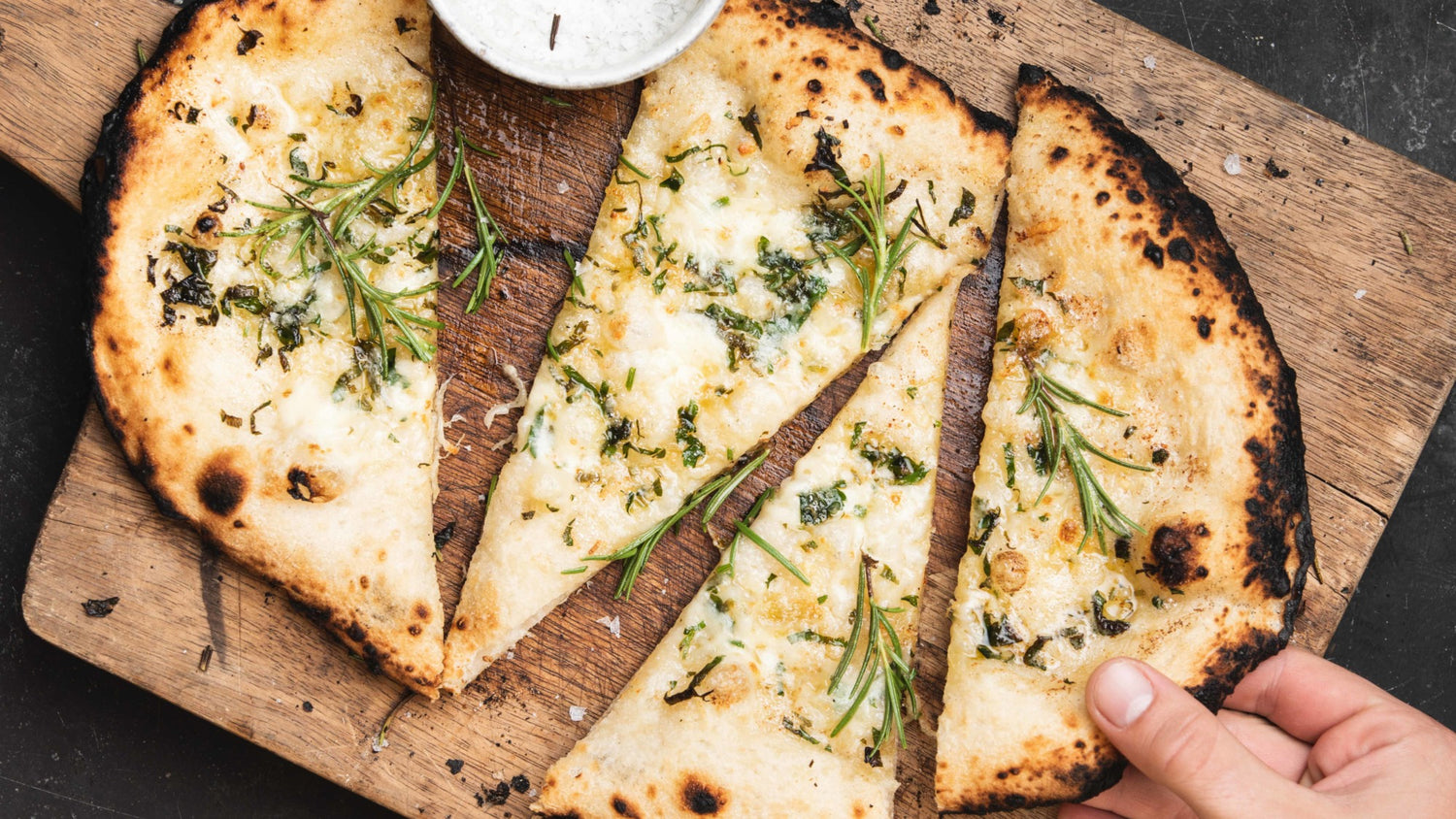 Cheesy Garlic Pizza Bread - Gozney . Roccbox recipe poster image