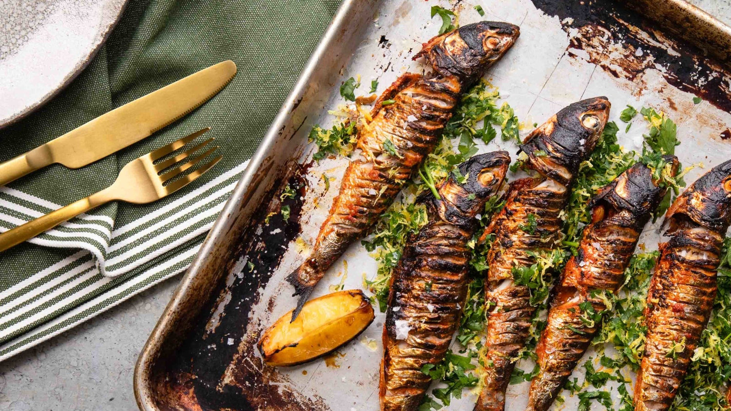 Grilled Marinated Sardines & Gremolata - Recipe - Gozney recipe poster image