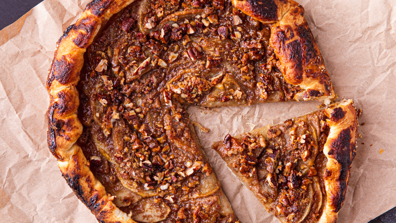 Slice of Apple Galette cut from whole Galette recipe poster image