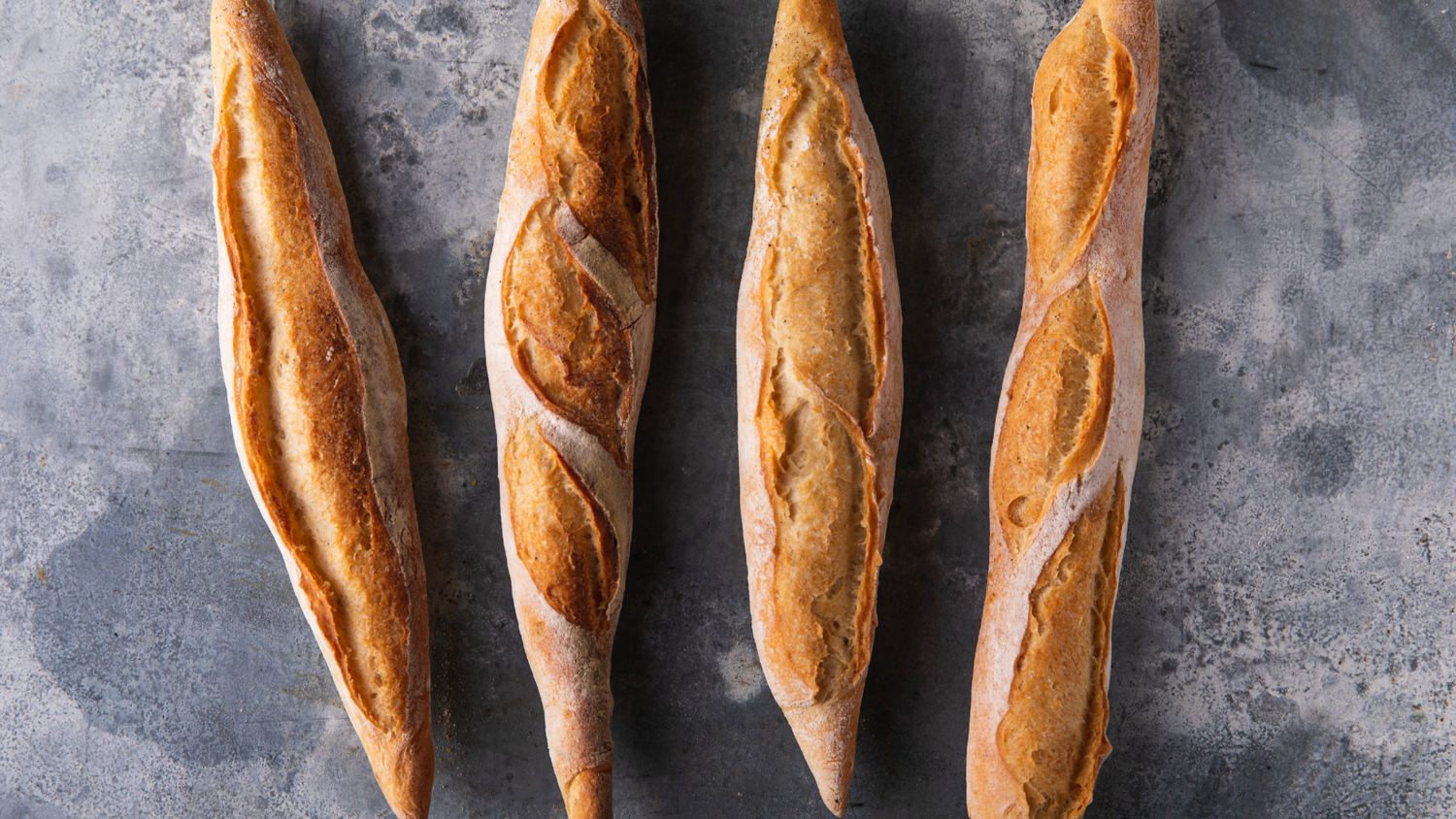 4 French Baguettes 