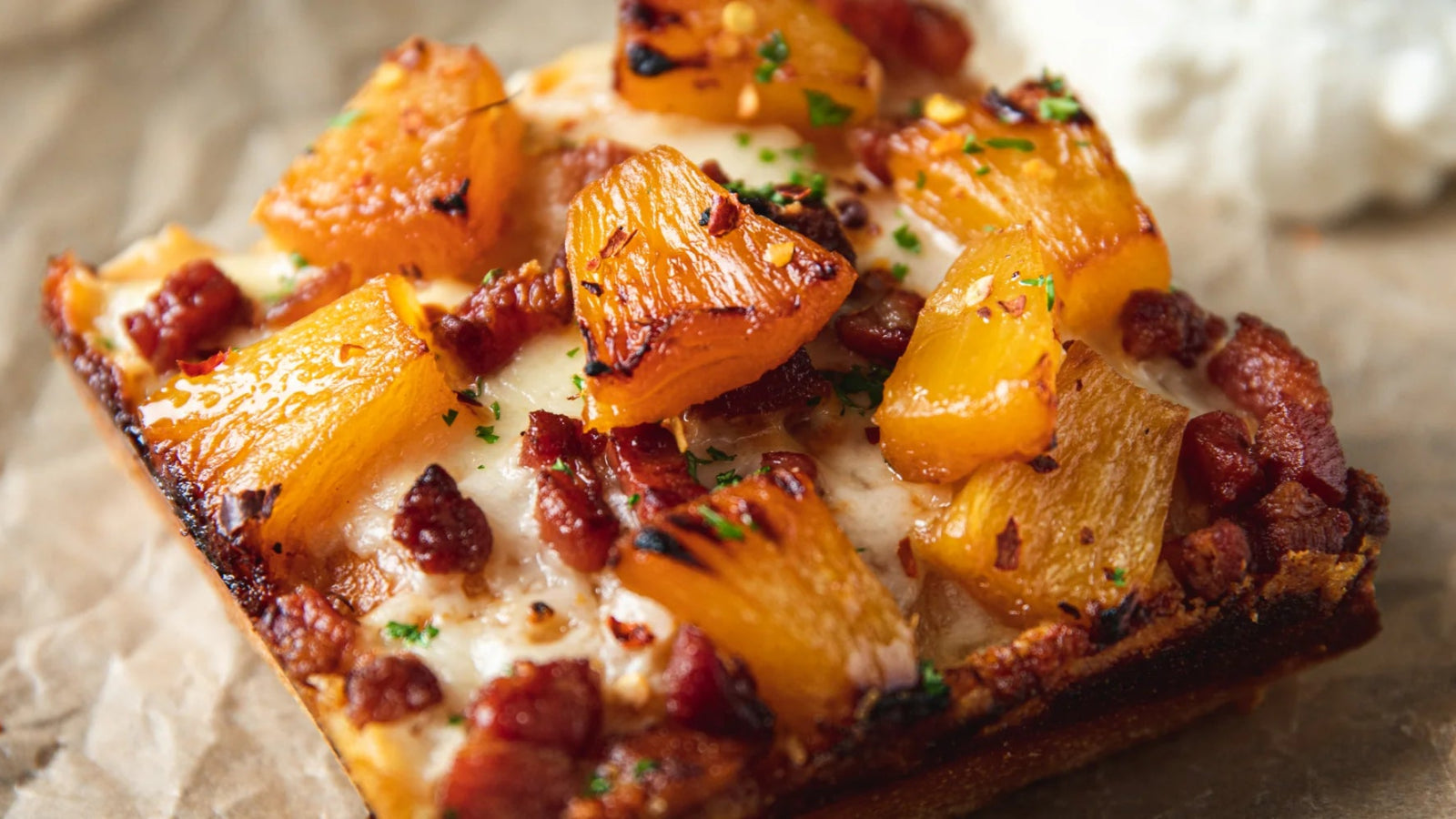 Pineapple & Pancetta Detroit Style Pizza Recipe | Gozney