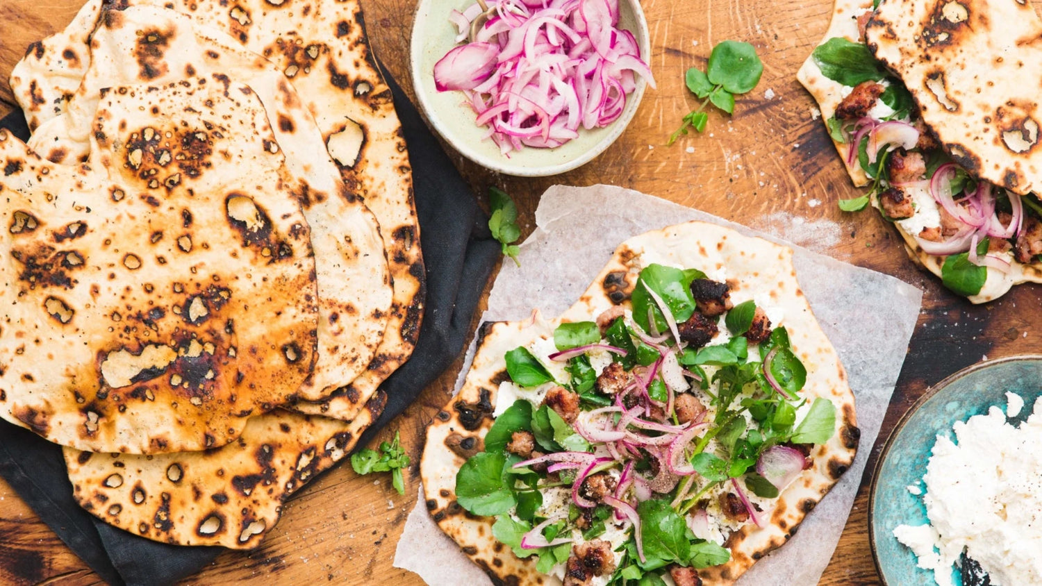 Piadinas with toppings recipe poster image