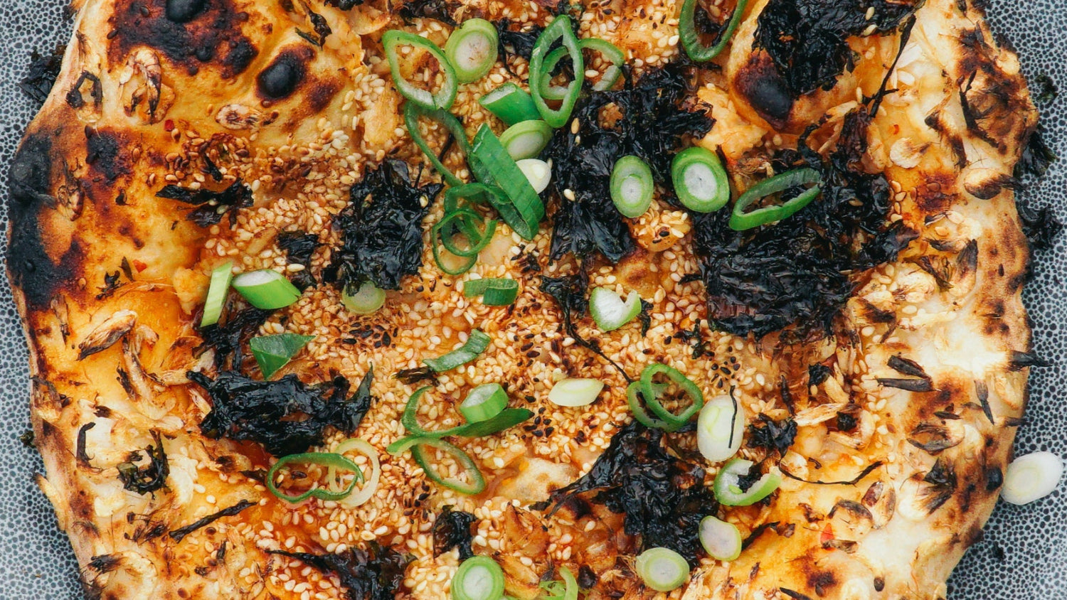 Sesame Prawn Toast Pizza