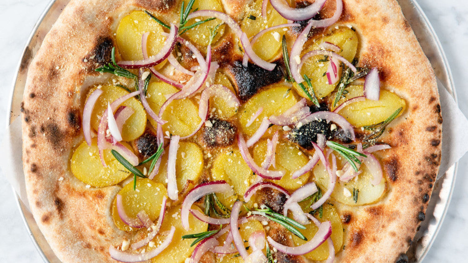 Pickled Onion, Rosemary & Potato Pizza